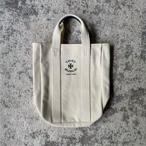 TORY BURCH Natural Canvas Tote Bag